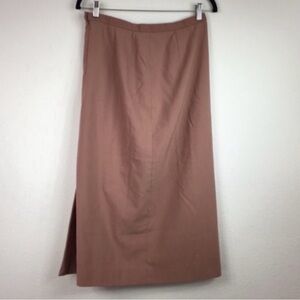 Vintage Jaeger Women's Clay Nude Pure Wool A Line Skirt Size 8 Classic Preppy